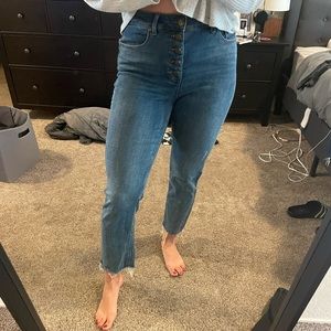 Kenneth Cole straight leg button fly pants